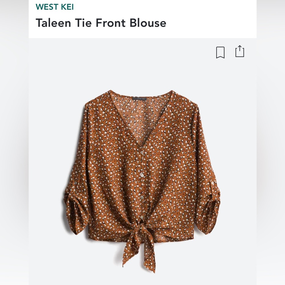 West Kei Tie Front Blouse
